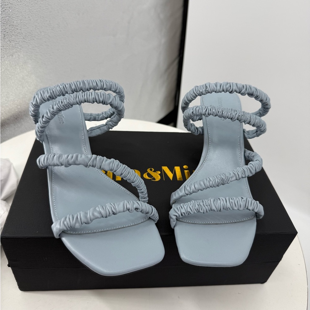 Mara & Mine Theresa Heeled Sandals – Blue | Size 7  New with Box 60155-9 Luxury - Picture 6 of 12